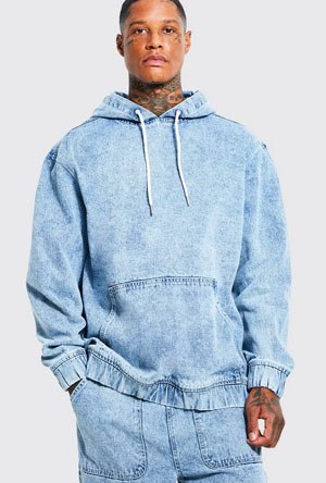 Custom Denim Hoodie
